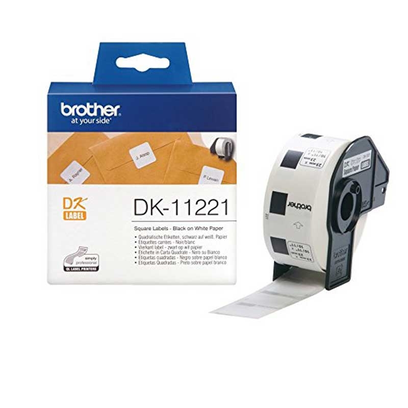 Brother DK-11221 Quadratische Etiketten 1000 St./Rolle weiß 23 x 23 mm