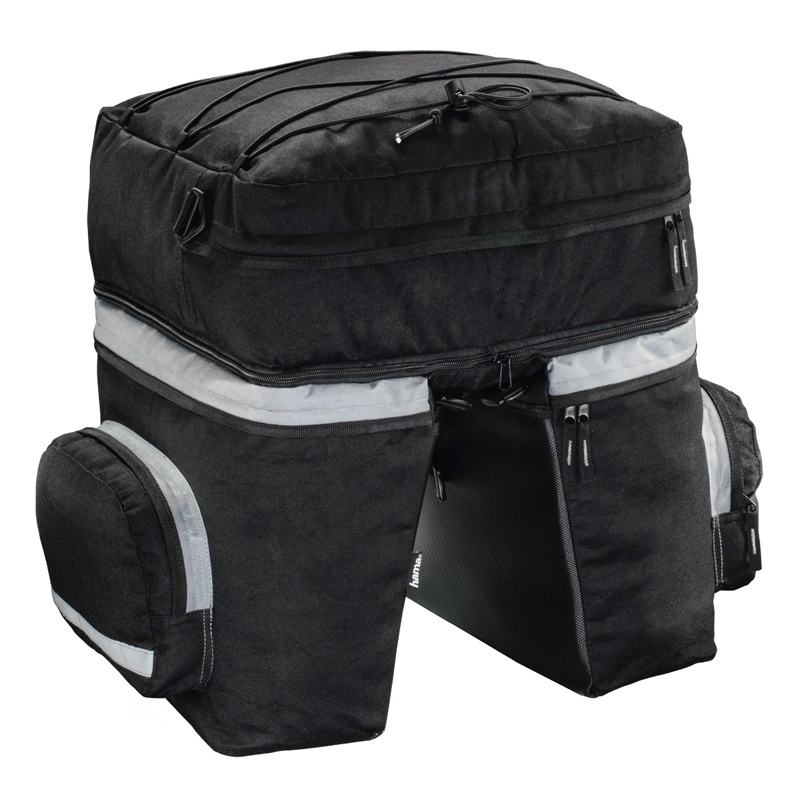 Hama Fahrrad-Gepäcktasche 3-teilig, Schwarz