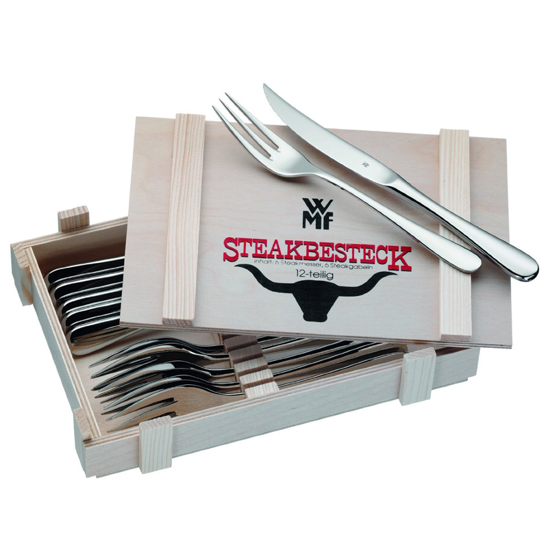 WMF Steakbesteck 12-teilig in Holzkiste