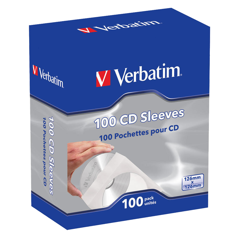 Verbatim CD/DVD-Hüllen Papier 100er Pack