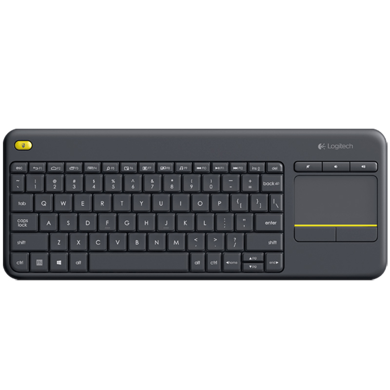 Logitech K400 Plus Touch Wireless Tastatur schwarz