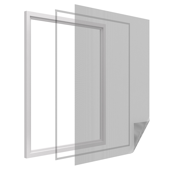 easy life Insektenschutzgitter für Fenster inkl. Klettband 100 x 100 cm weiss