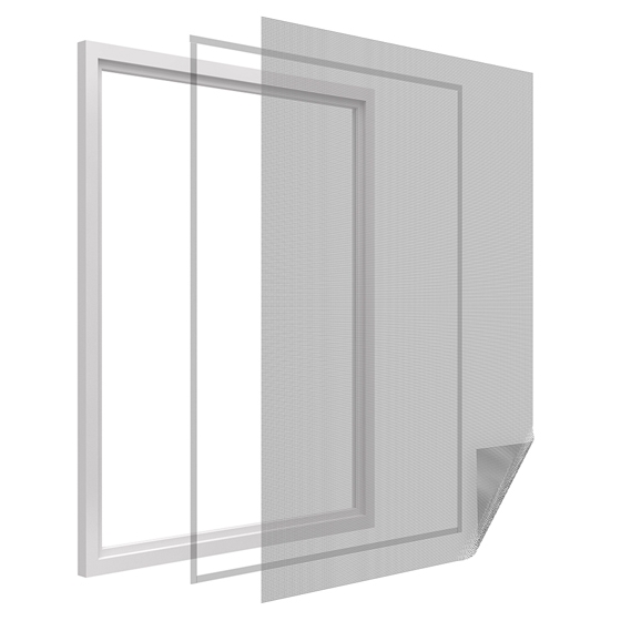 easy life Insektenschutzgitter für Fenster inkl. Klettband 100 x 100cm anthrazit