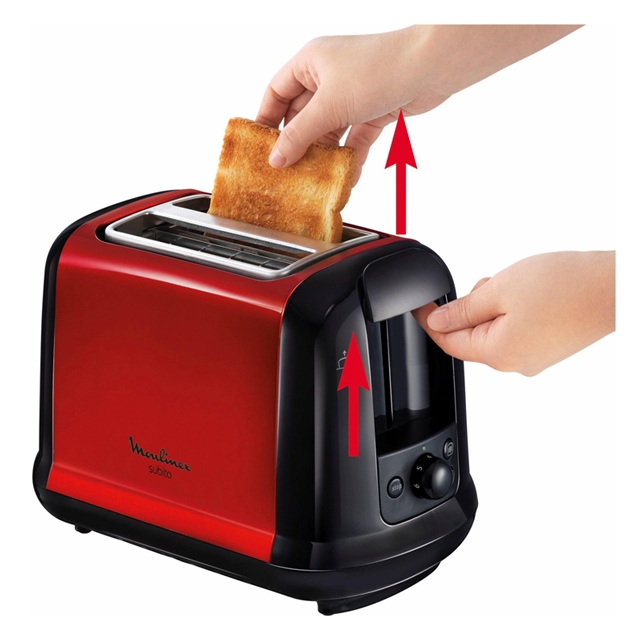 Moulinex LT261D Toaster Subito, rot metallic