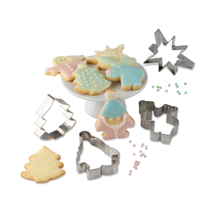 Dr. Oetker 5er Ausstecher-Set, Ausstechformen für Weihnachten