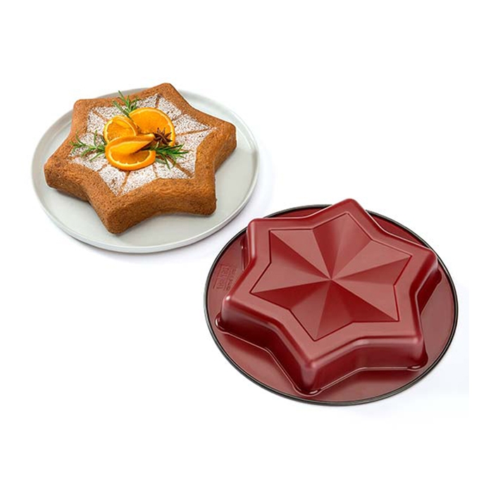 Zenker Backform Stern schwarz/rot