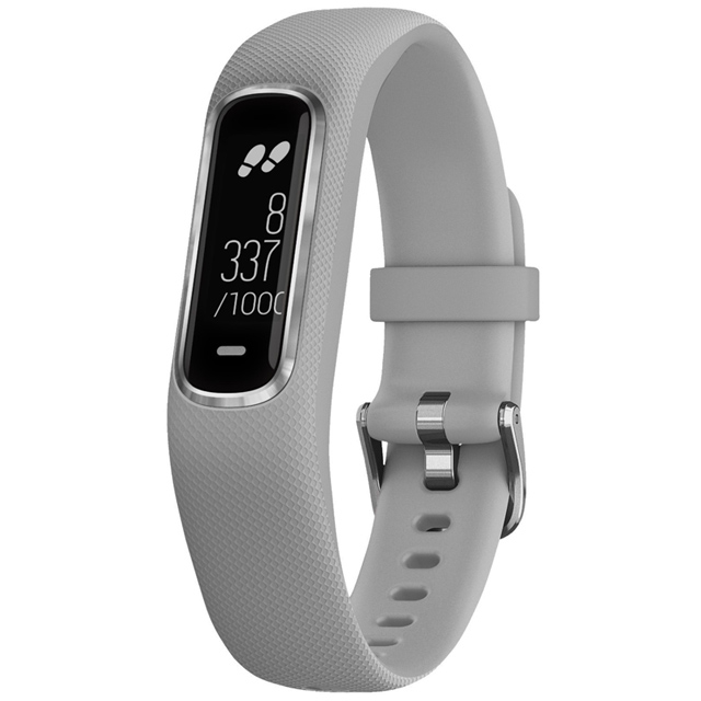Garmin vívosmart 4 Fitness-Tracker S/M hellgrau-silber (2.Wahl)