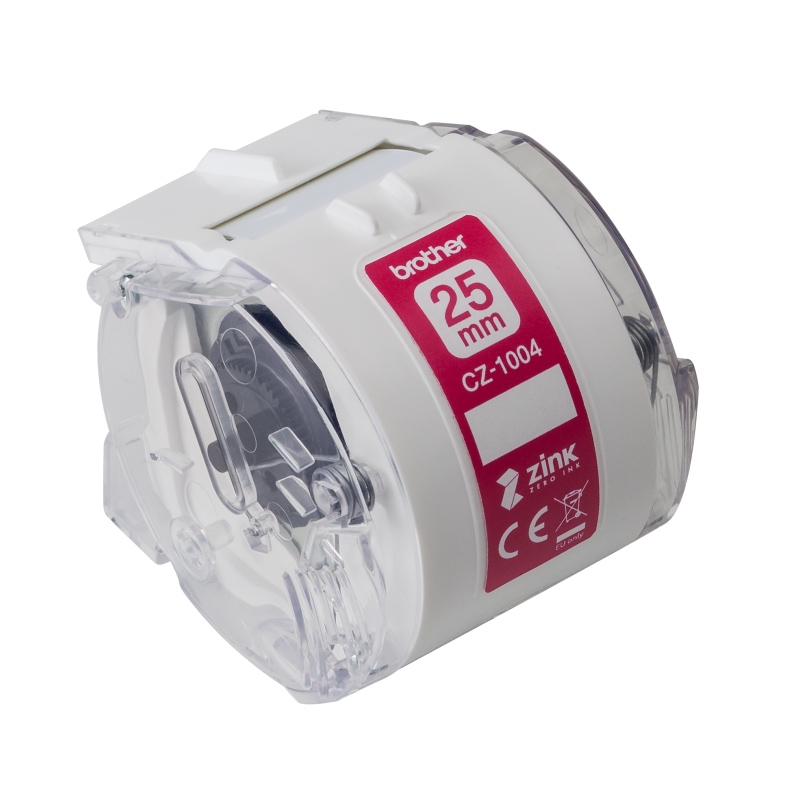 Brother CZ-1004 Etiketten Rolle 25mm weiß