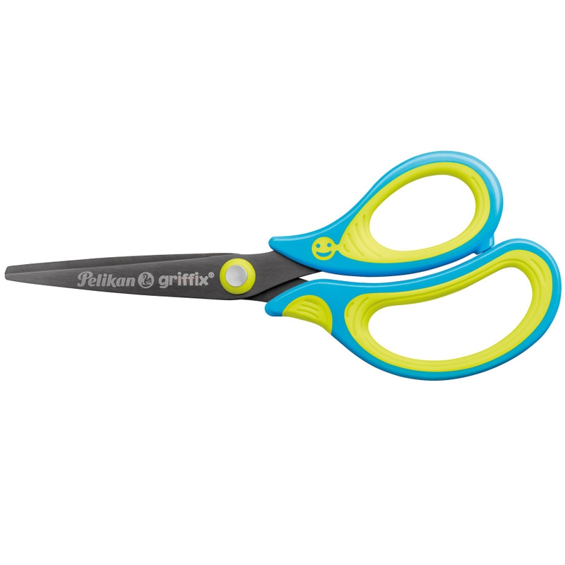Pelikan 810241 - Schulschere Griffix spitz, Neon Fresh Blue