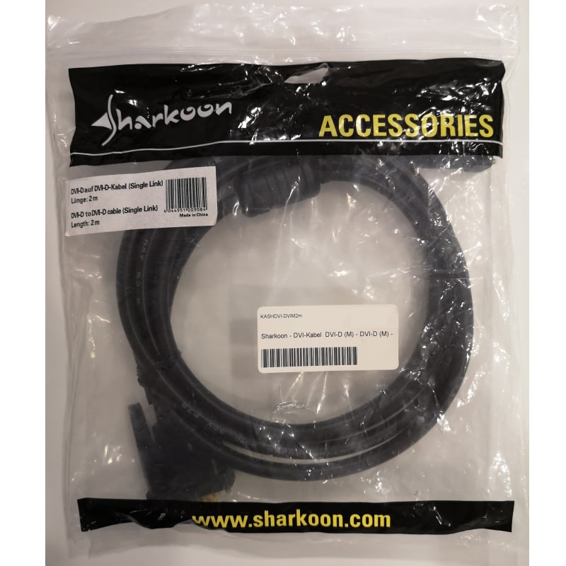 Sharkoon - DVI-Kabel DVI-D (M) - DVI-D (M) - 2 m