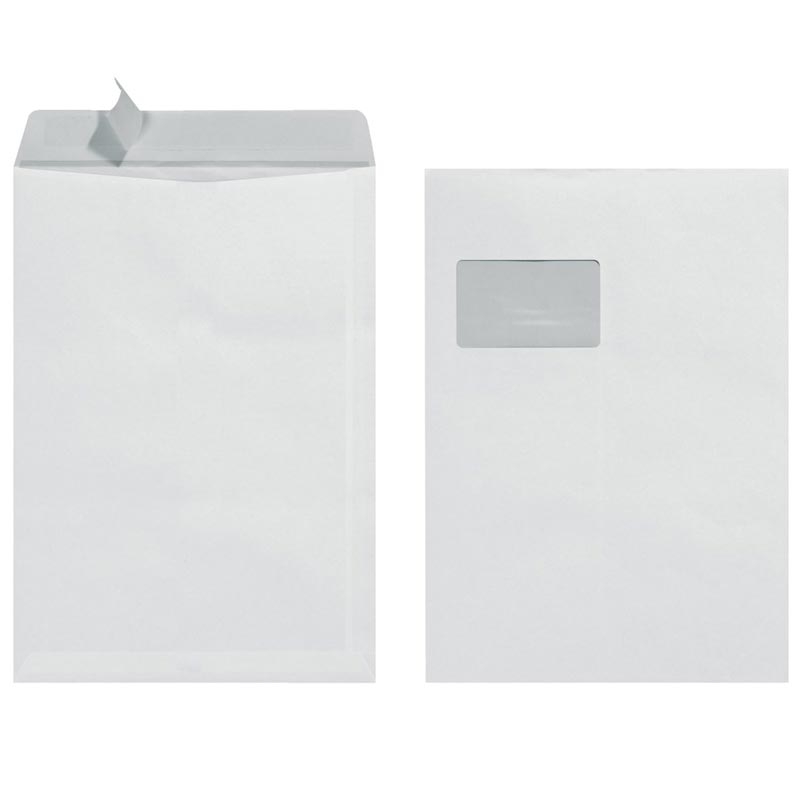 Herlitz Versandtasche C4 90 g Haftklebend mit Fenster, 25 Stück weiß