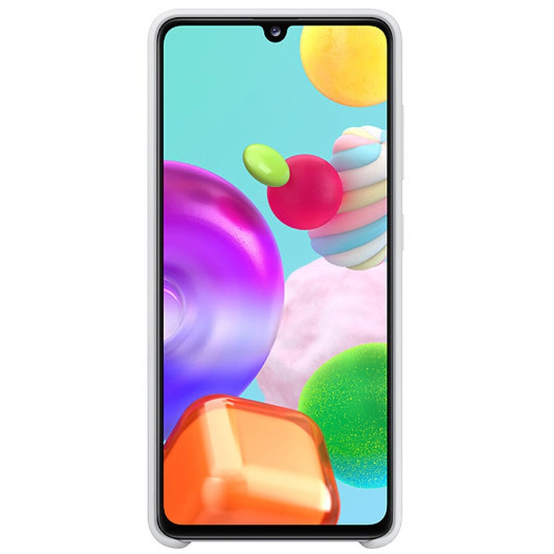 Samsung Silicone Cover EF-PA415 für Galaxy A41 weiß