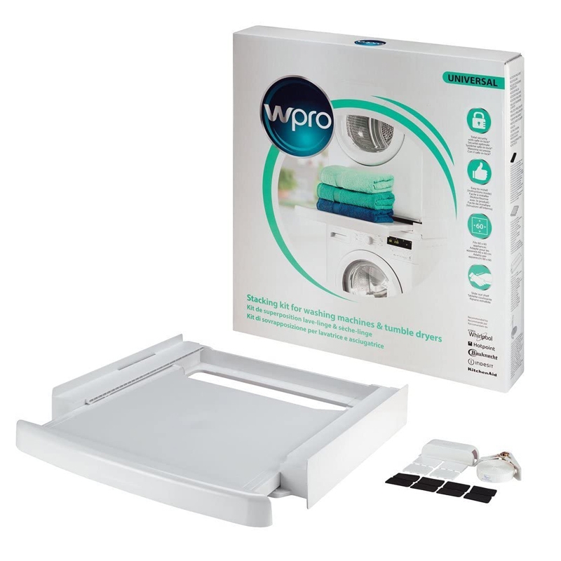 Wpro SKS101 Verbindungsrahmen mit Ablage für Waschmaschinen