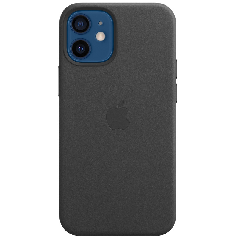 Apple iPhone 12 Mini Leder Case schwarz mit MagSafe