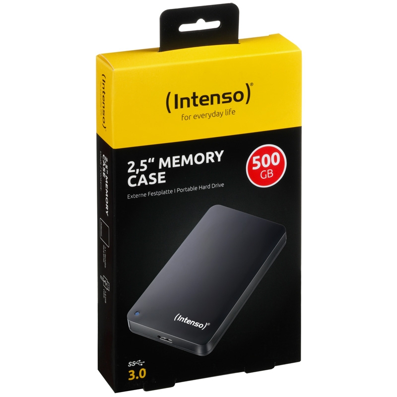 Intenso Memory Case 500 GB externe Festplatte USB 3.0 schwarz