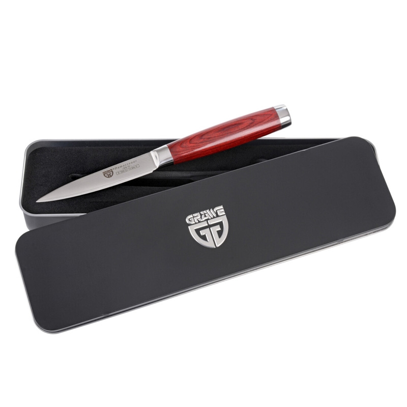 Gräwe Damaszener Gemüsemesser Küchenmesser mit Hartholzgriff