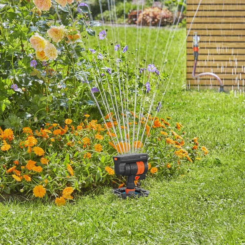 GARDENA 8274-34 Sprinklersystem Pipeline Komplett-Set mit Viereckregner