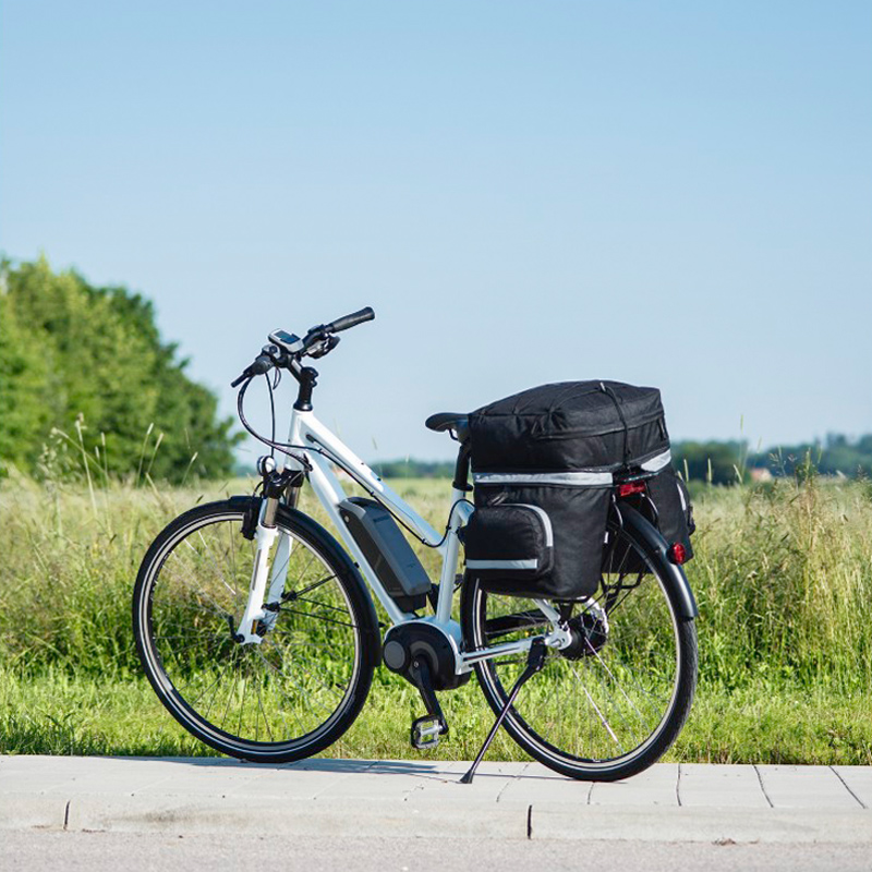 Hama Fahrrad-Gepäcktasche für Gepäckträger, 3-teilig, Schwarz