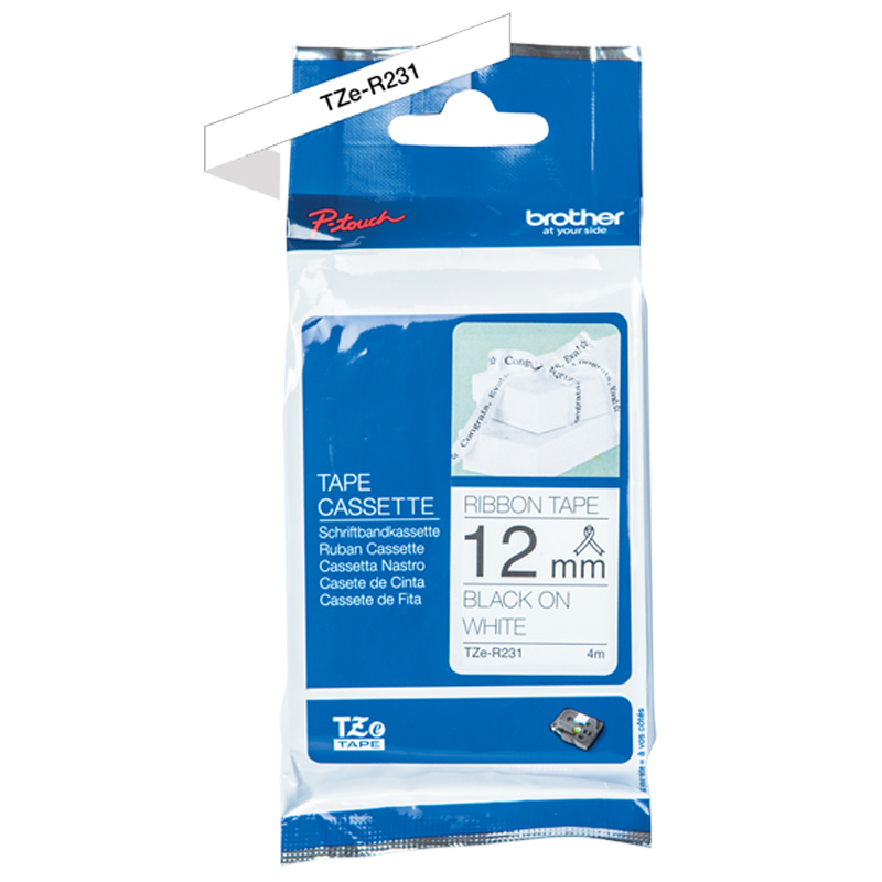 Brother TZe-R231 P-touch textiles Schriftband