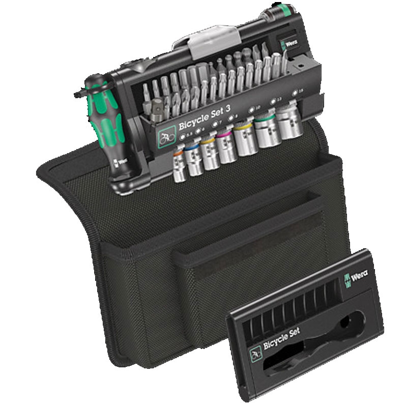 Wera Bicycle Set 3 - Fahrrad Steckschlüsseleinsatz Satz mit Bit Ratsche, 41-teilig