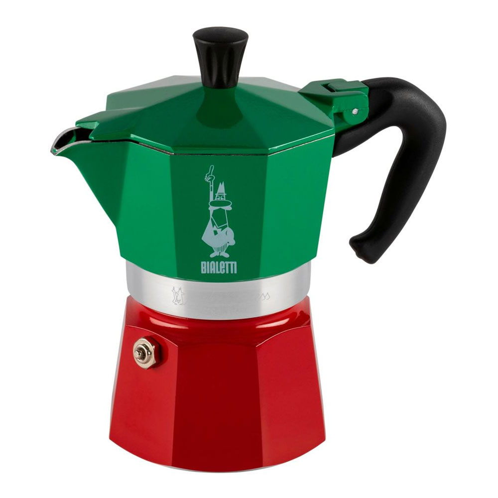 Bialetti Moka Express Italia Espressokocher 3 Tassen Tricolore Italia