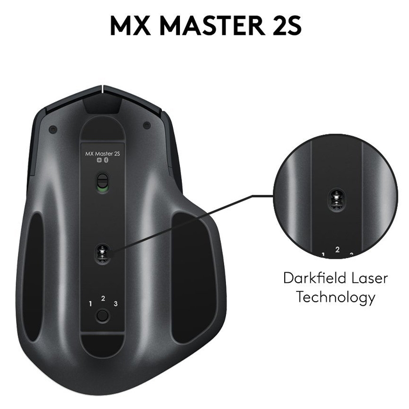 Logitech MX Master 2S kabellose Maus graphit