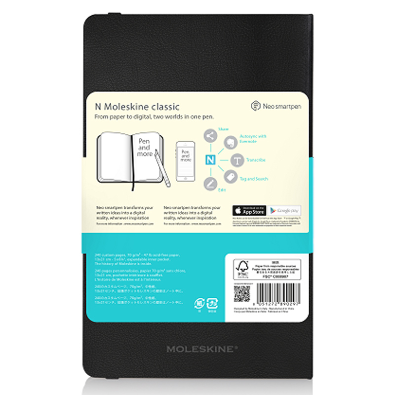 NeoLab N2 Smartpen TB Moleskine Bundle Titan Schwarz