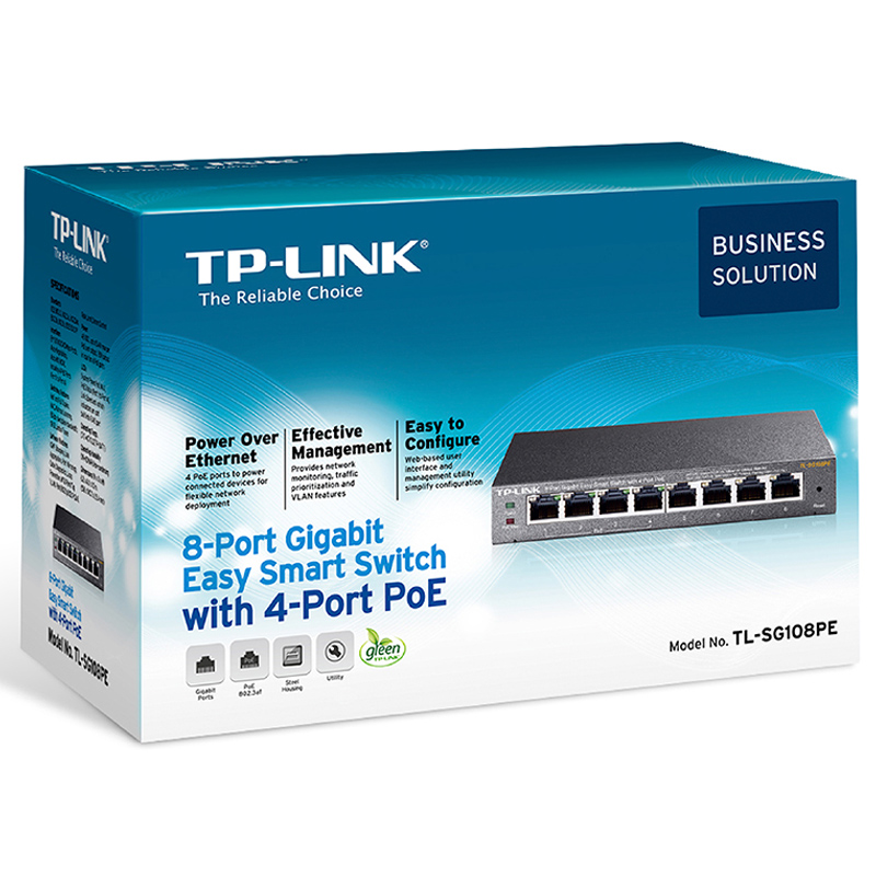 TP-Link 8-Port Gigabit Desktop PoE Easy Smart Switch