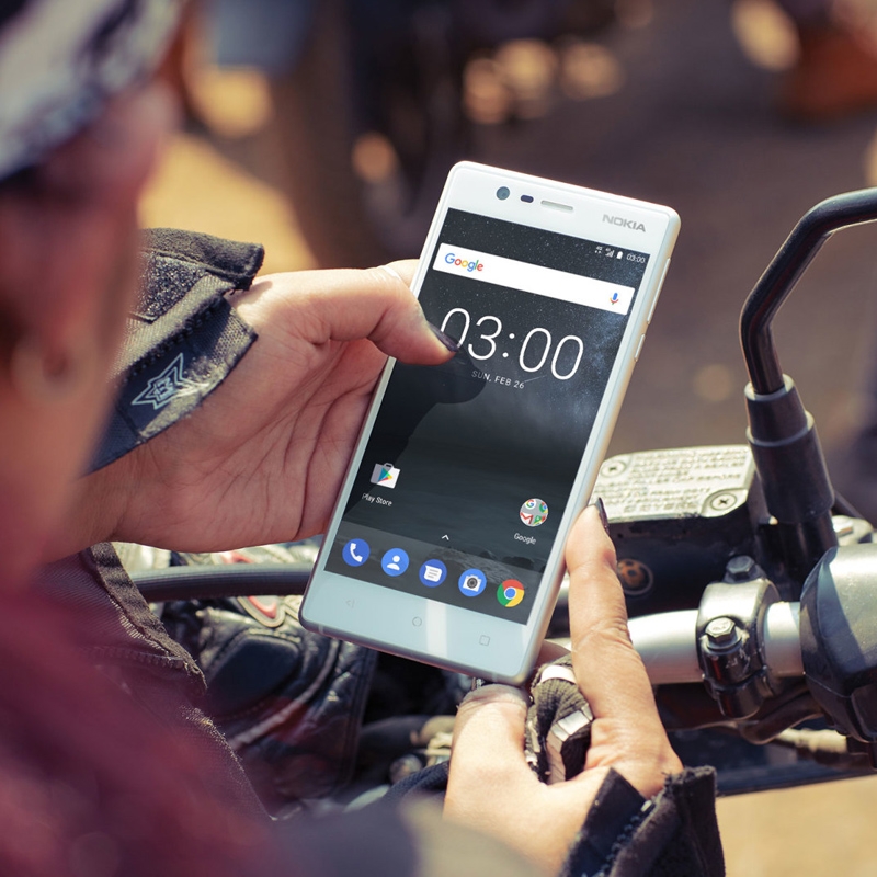 Nokia 3 Single-SIM Smartphone blau