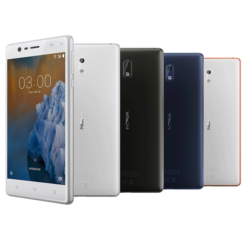 Nokia 3 Single-SIM Smartphone blau