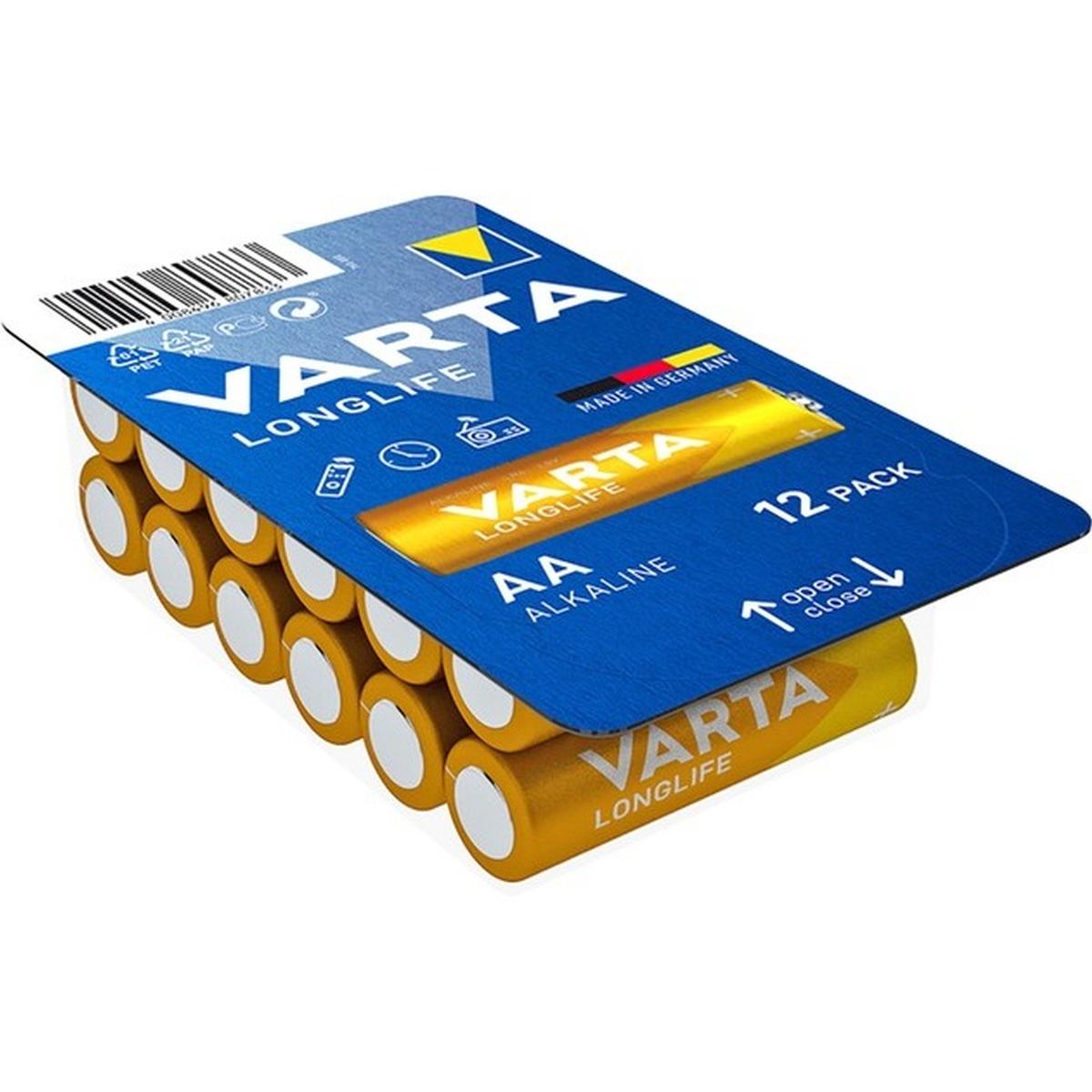 Varta Longlife 4106 AA Batterien 12 Stück
