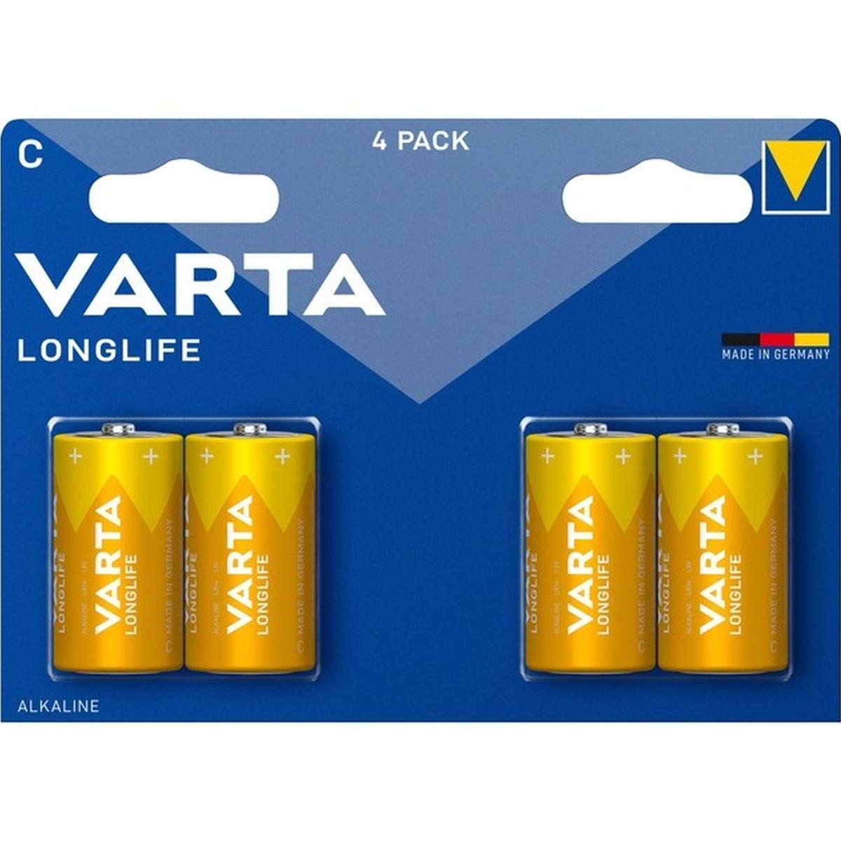 Varta Longlife C Batterien 4 Stück