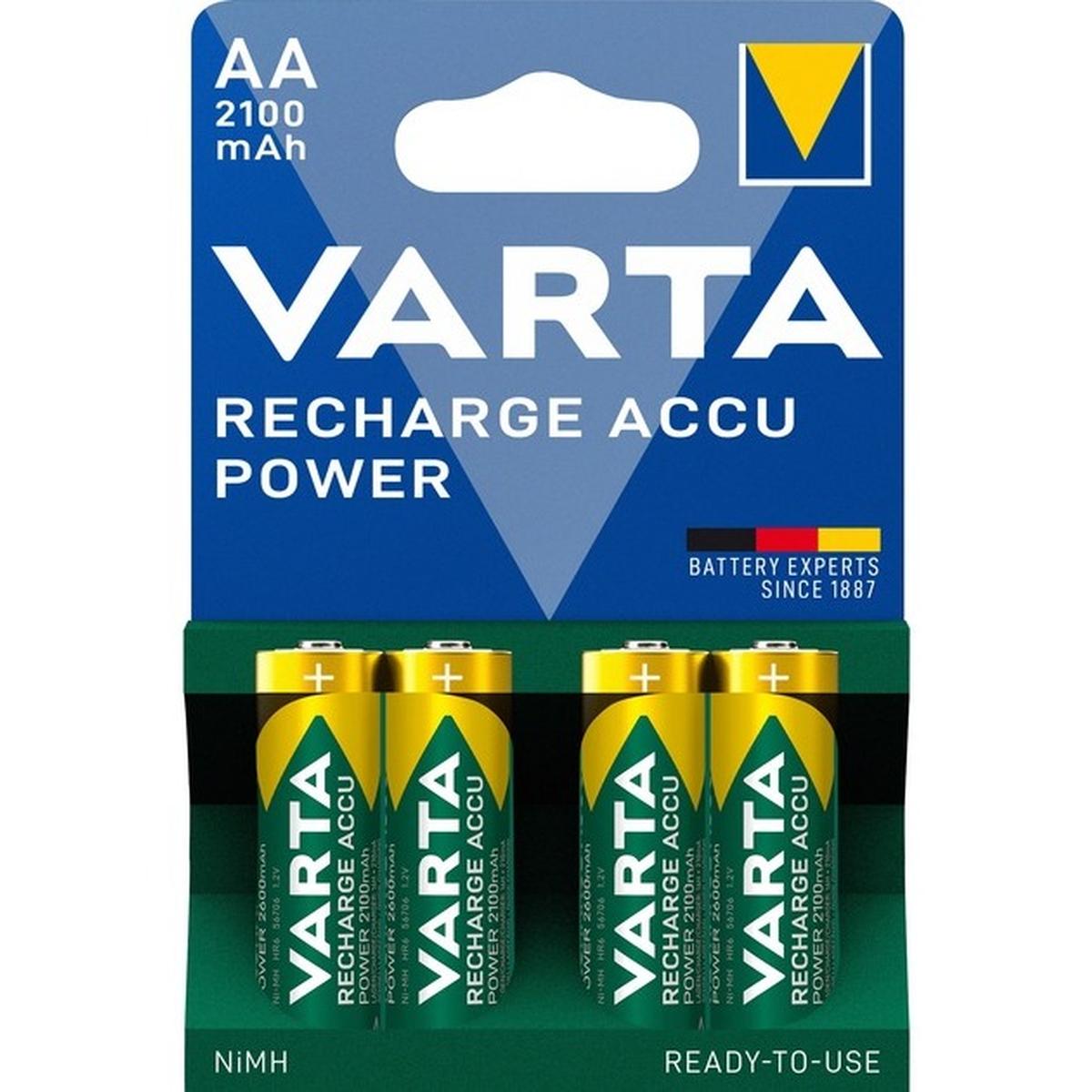 Varta Power on Demand AA Akku 2100 mAh 4 Stück
