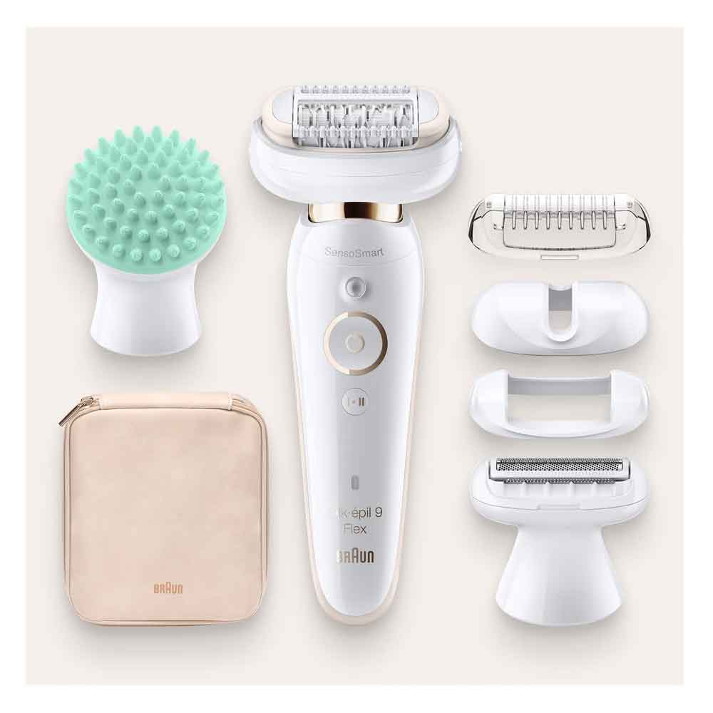 Braun Silk-épil 9 Flex 9020 wet&dry Epilierer weiß/gold