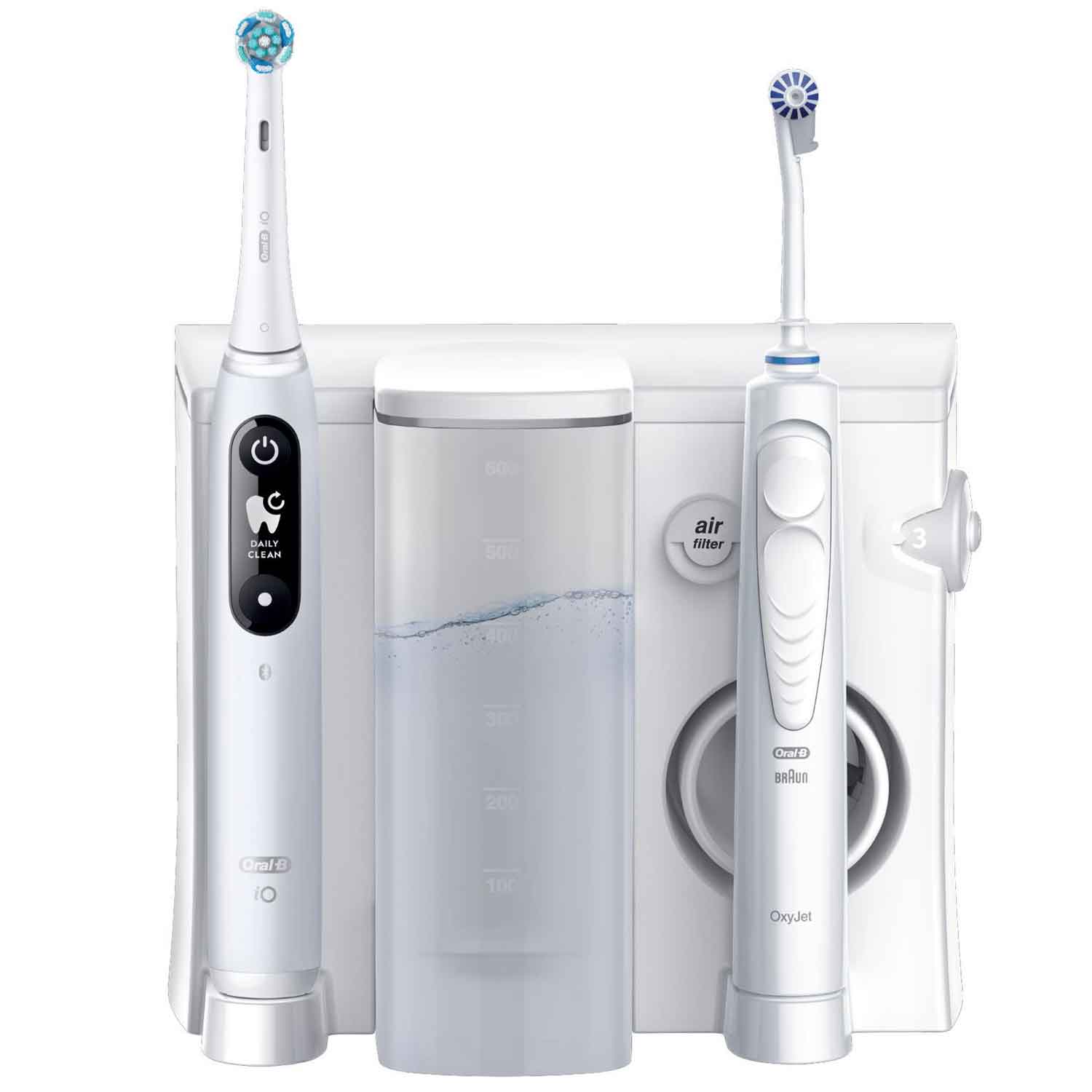 Oral-B Oral Health Center Munddusche mit Oxyjet-Technologie & iO Series 6 Zahnbürste