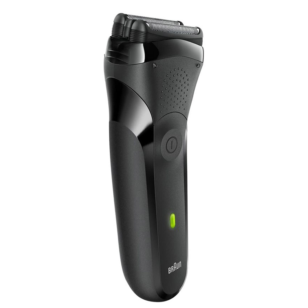 Braun Series 3 300S Elektrorasierer mit 3 flexiblen Klingen schwarz/grün