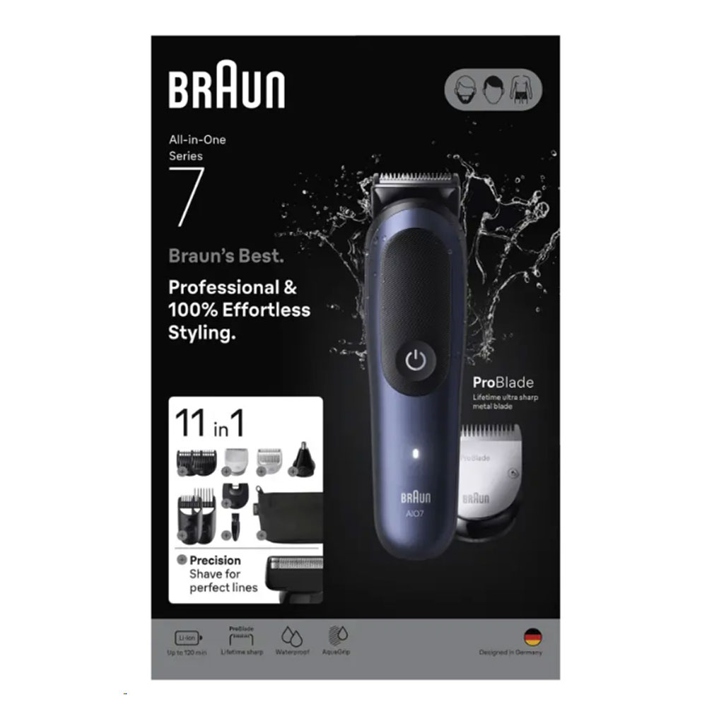 Braun Series 7 AIO7540 11-in-1 Groomingset blau