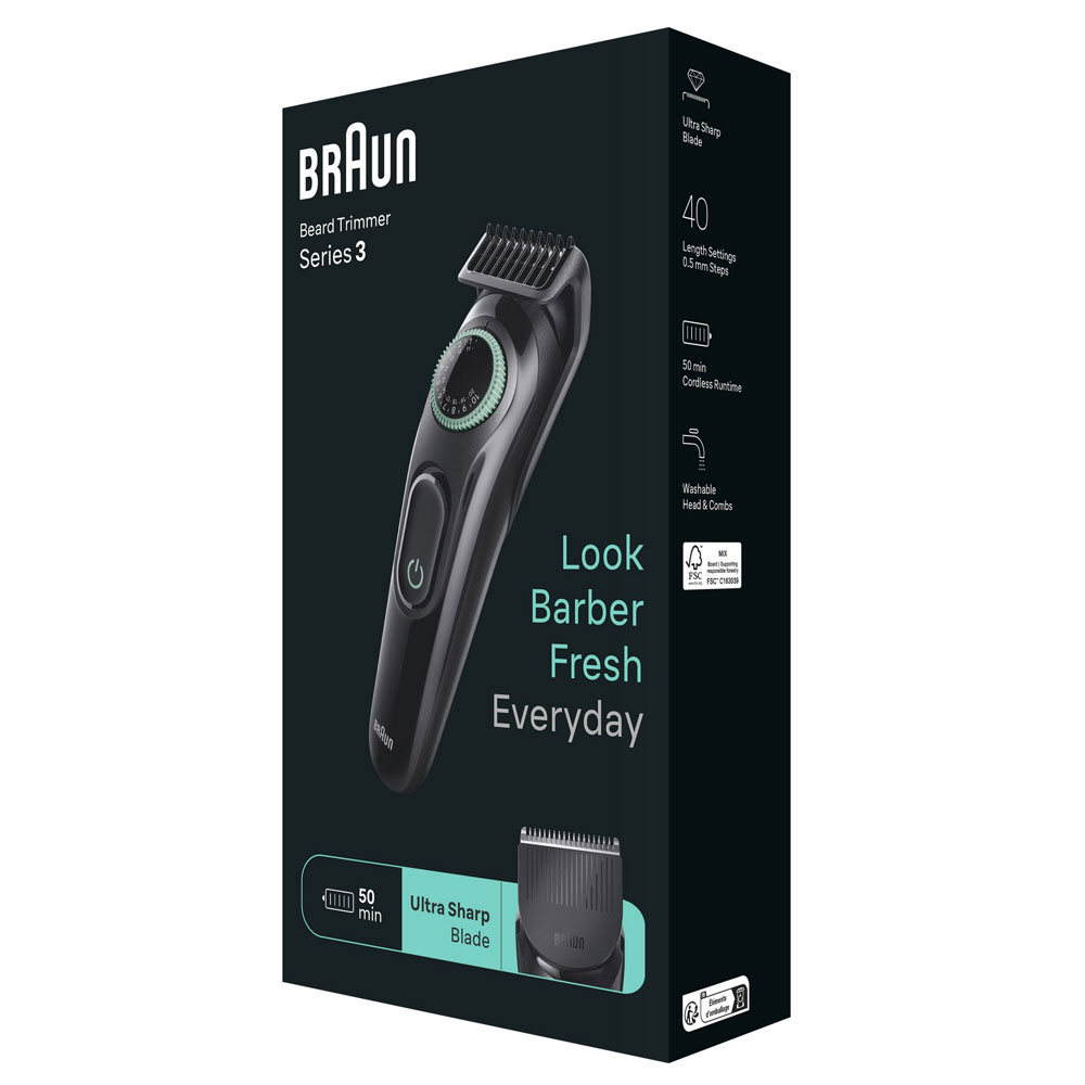 Braun BT3411 Styler Trimmer schwarz/grün