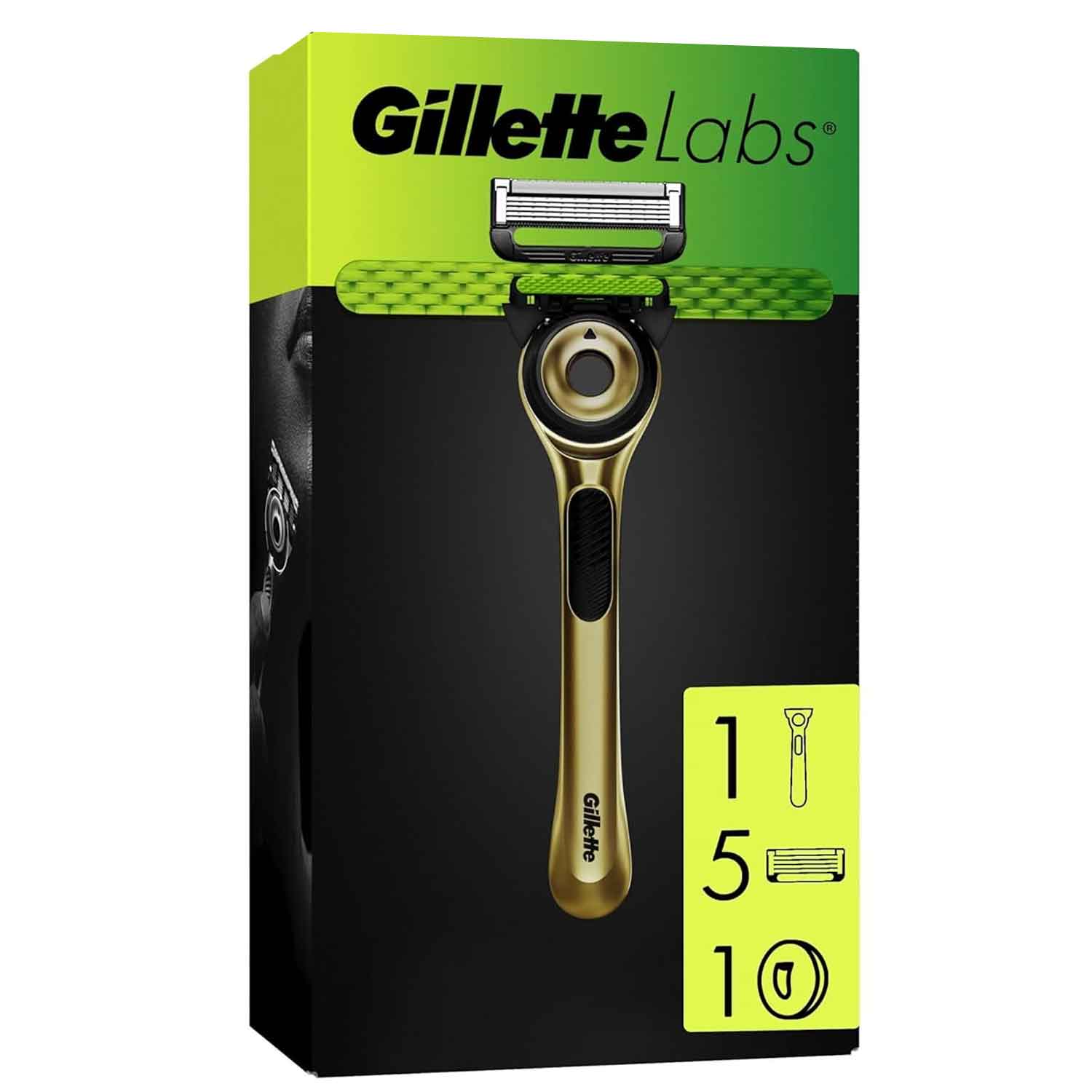Gillette Labs Champion Gold Edition Rasierer mit Reinigungs-Element