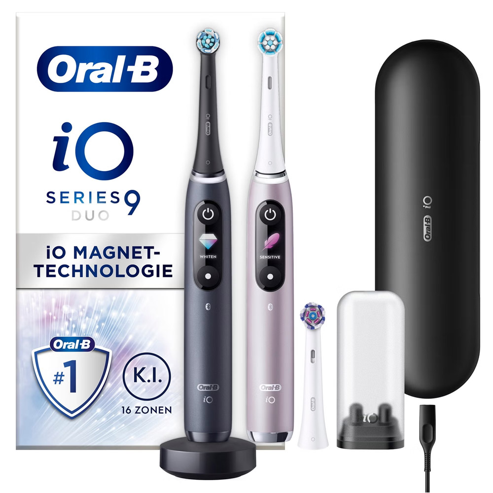 Oral-B iO Series 9 Duo elektr. Zahnbürste black onyx/rose quartz