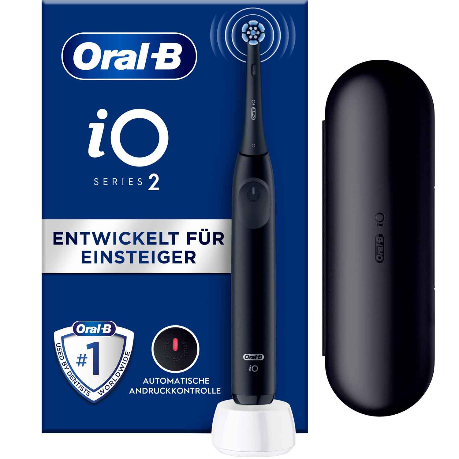 Oral-B iO Series 2 Elektrische Zahnbürste + Reiseetui night black