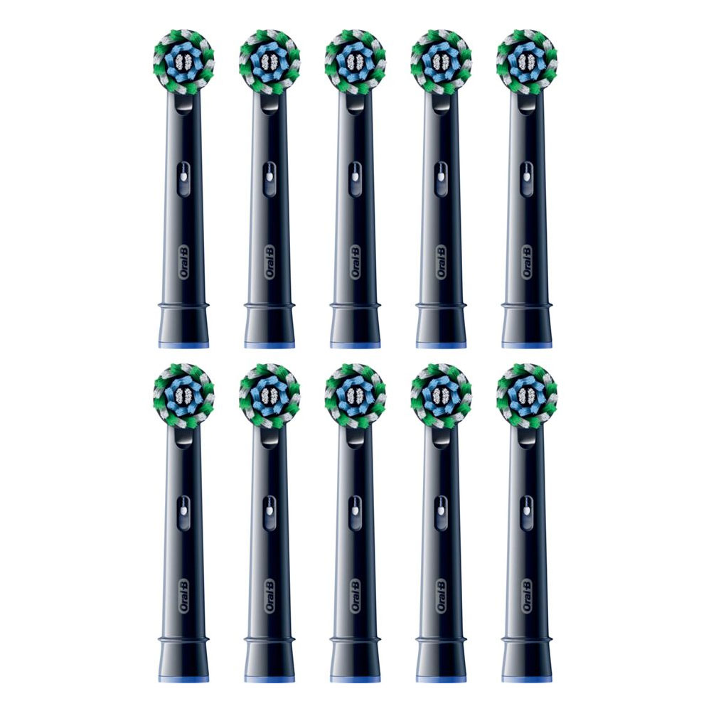 Oral-B Cross Action Aufsteckbürsten für elektrische Zahnbürste 10 Stk. schwarz