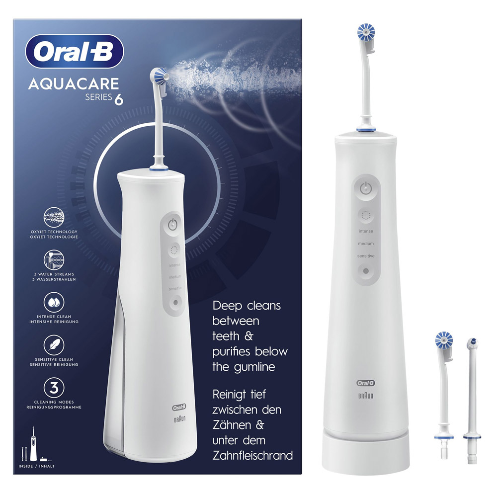 Oral-B AquaCare 6 Munddusche weiß/grau