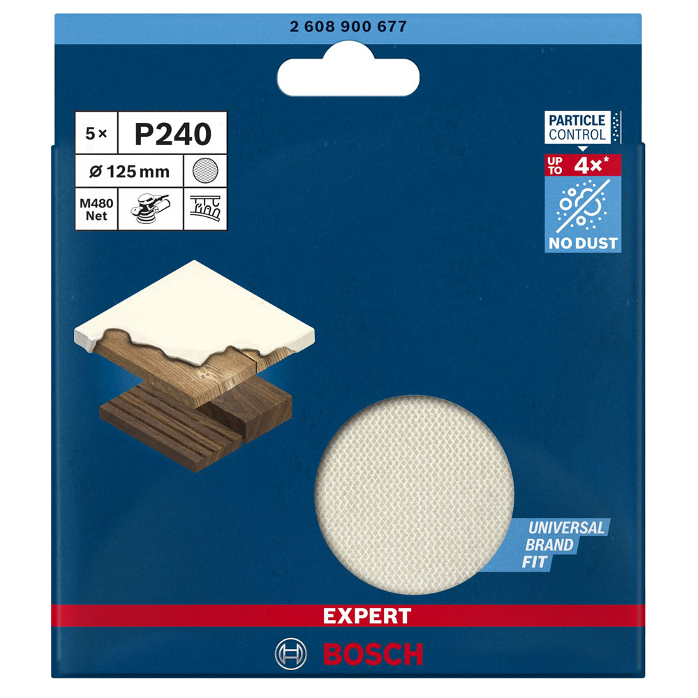 Bosch Expert M480 Schleifnetz 5 Stück (Ø 125 mm, Körnung 240)