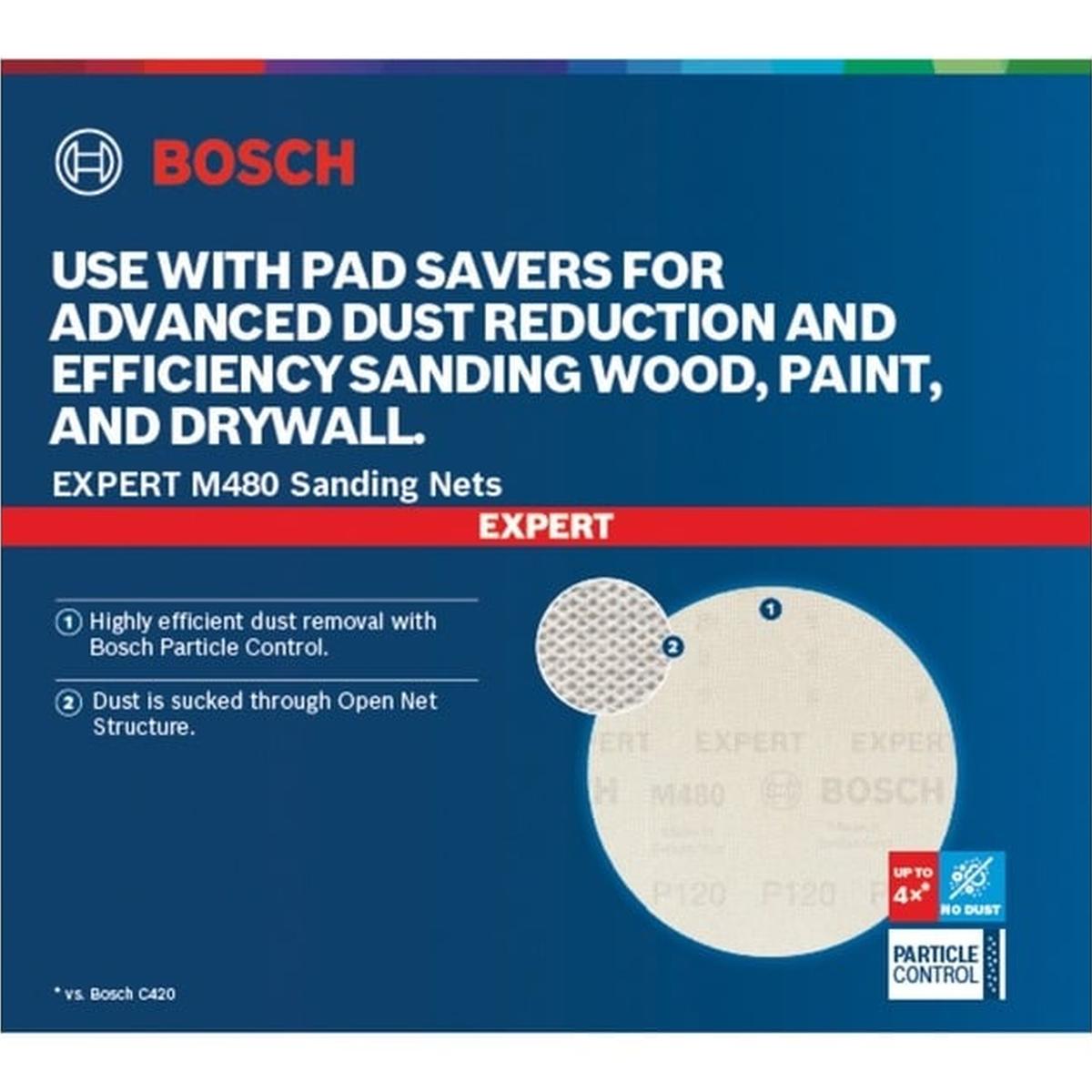 Bosch Expert M480 Schleifnetz 5 Stück (Ø 150 mm, Körnung 100)