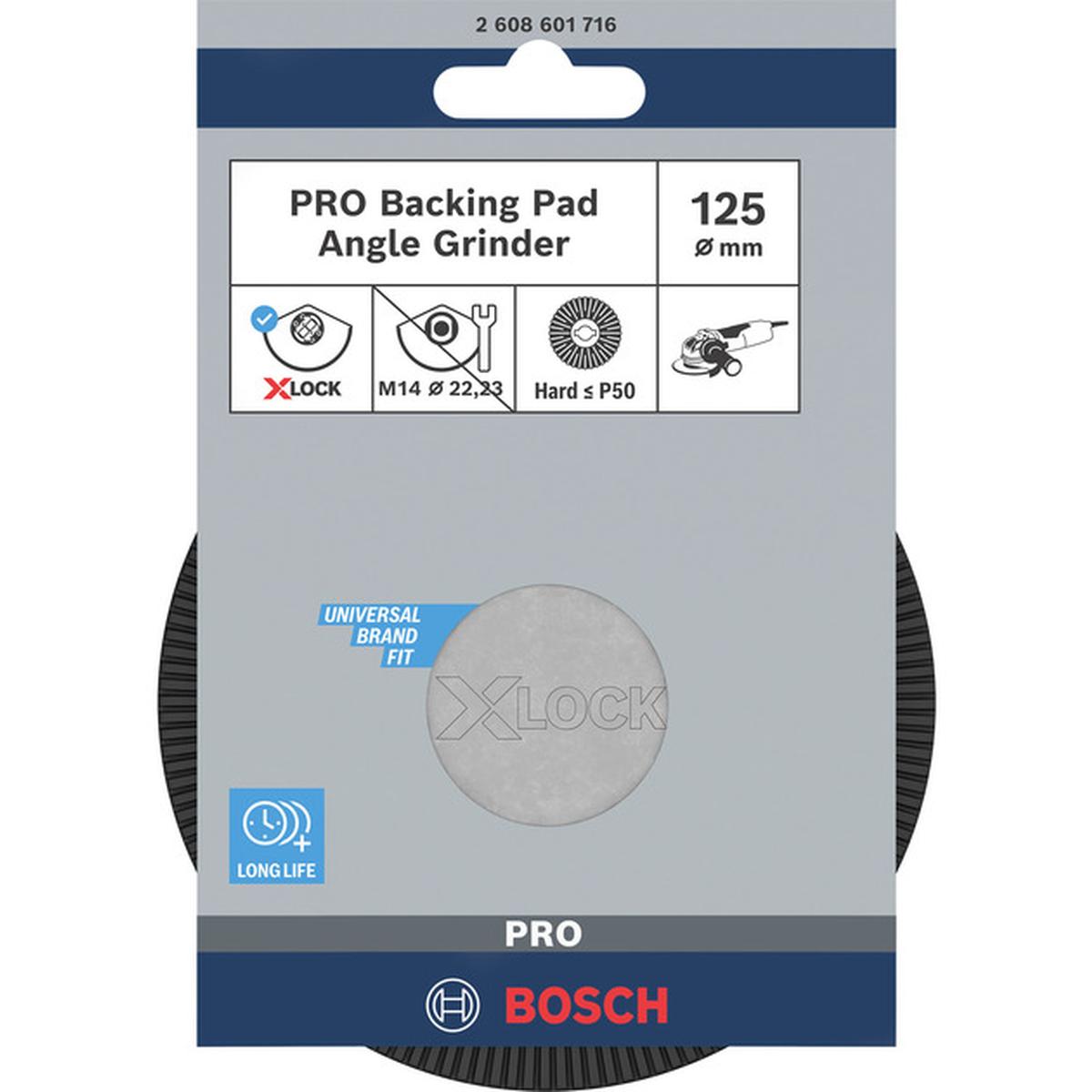 Bosch Pro Backing Pad X-Lock hart (Ø 125 mm)