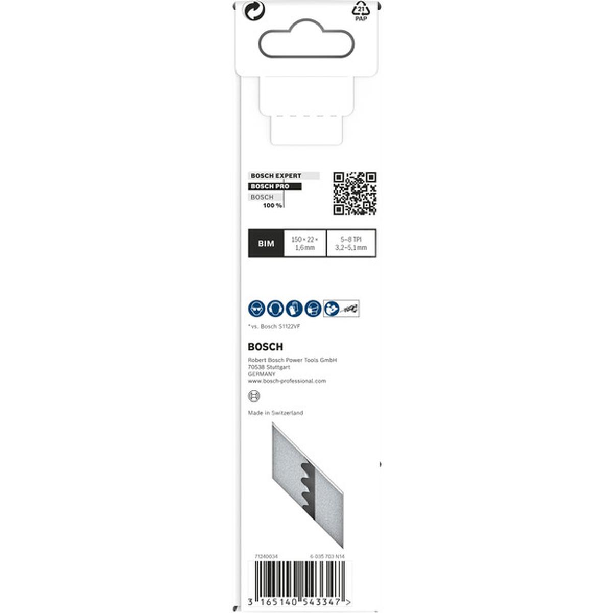 Bosch Pro Multi Material S610VF Demolition Reciprocating Saw Blade 5 Stück (150 mm)