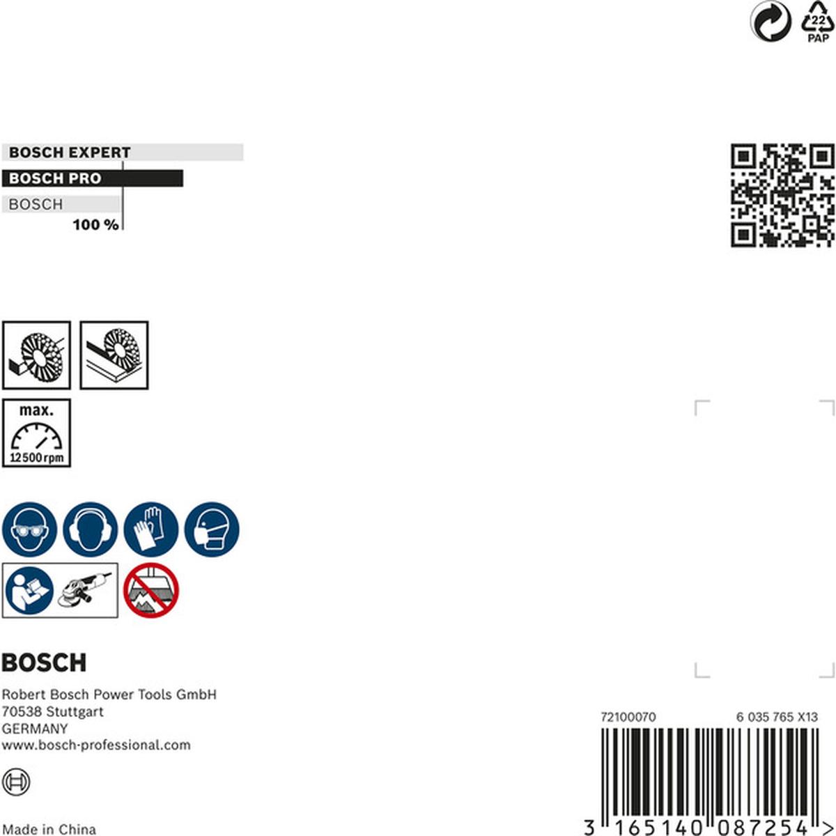 Bosch Pro Steel Longlife Scheibenbürste gezopfter Draht (Ø 115 mm, M14)