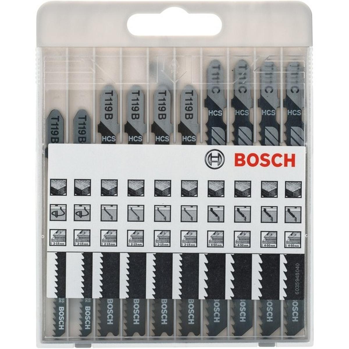 Bosch Professional Basic for Wood Stichsägeblatt Set 10-teilig
