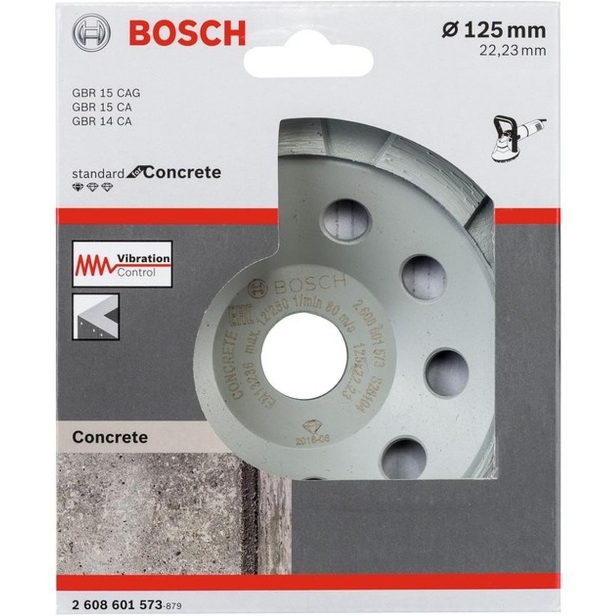 Bosch Professional Diamond Cup Wheel Standard for Concrete (125 x 22,23 x 3 mm)